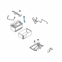 OEM 2008 Mercury Milan Battery Holder Bolt Diagram - 6E5Z-10756-A