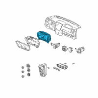 OEM 2004 Honda Civic Meter Assembly, Combination Diagram - 78100-S5T-A13