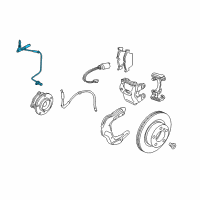 OEM 2015 BMW X1 Front Abs Wheel Speed Sensor Diagram - 34-52-6-784-989