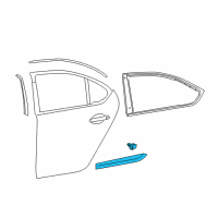 OEM 2015 Lexus LS600h MOULDING Sub-Assembly, Rear Door Diagram - 75075-50230-A0