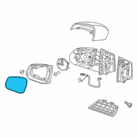 OEM 2017 Chevrolet Spark Mirror Glass Diagram - 42699574