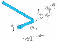 OEM Toyota Corolla Cross Stabilizer Bar Diagram - 48812-0A040