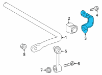 OEM Toyota Corolla Cross Stabilizer Bar Clamp Diagram - 48832-0A010