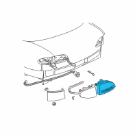 OEM 1996 Chevrolet Cavalier Lamp Asm-Back Up Diagram - 16530046