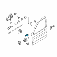 OEM 2001 BMW X5 Left Upper Front Door Hinge Diagram - 41-51-8-269-823