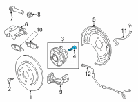 OEM Chevrolet Trailblazer Wheel Stud Diagram - 9599492