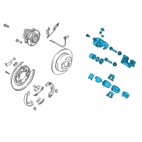 OEM 2016 Hyundai Santa Fe Brake Assembly-Rear Wheel, LH Diagram - 58210-2W000