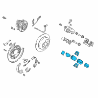 OEM Hyundai Santa Fe Sport Rear Disc Brake Pad Kit Diagram - 58302-2WA01