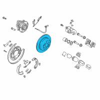 OEM 2017 Hyundai Santa Fe Disc Assembly-Rear Brake Diagram - 58411-2W010