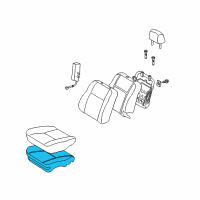 OEM Scion xA Seat Cushion Pad Diagram - 71511-63020