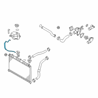 OEM 2007 Hyundai Accent Hose-Radiator Reservoir Diagram - 25443-1E100