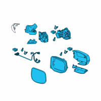 OEM Honda Insight Mirror Assembly, Passenger Side Door (Crystal Black Pearl) (Coo) (R.C.) Diagram - 76200-TM8-315ZD