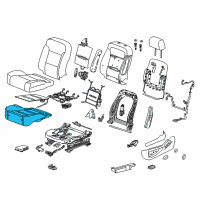 OEM 2015 Chevrolet Tahoe Seat Cushion Pad Diagram - 22943726