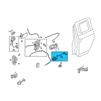 OEM 2006 Honda Element Cable Assy., RR. Panel Lock (Lower) Diagram - 72618-SCV-A10