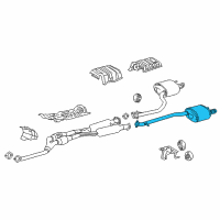 OEM Lexus GS300 Exhaust Tail Pipe Assembly, Left Diagram - 17440-36101