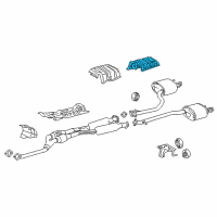 OEM 2013 Lexus GS450h Insulator, Main Muffler Heat Diagram - 58327-30060