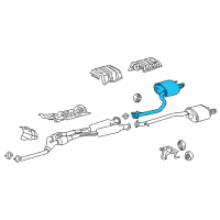 OEM 2018 Lexus GS300 Exhaust Tail Pipe Assembly Diagram - 17430-36461