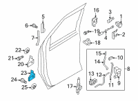 OEM 1992 Ford Tempo Lower Hinge Diagram - 6C2Z-1522810-A