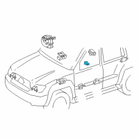 OEM 2020 Toyota Land Cruiser Rear Sensor Diagram - 89837-60030