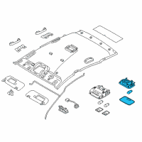 OEM Hyundai Elantra GT Room Lamp Assembly Diagram - 92850-3X000-VYF