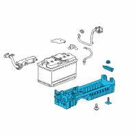 OEM 2018 Chevrolet Cruze Battery Tray Diagram - 39014514