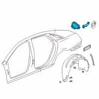 OEM Cadillac XTS Filler Pocket Diagram - 84228567