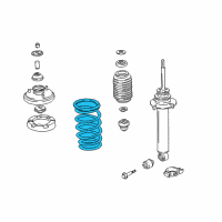 OEM 1996 Acura NSX Spring, Front Diagram - 51401-SL0-981