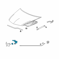 OEM 2009 Acura RL Lock Assembly, Hood Diagram - 74120-SJA-A03