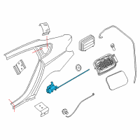 OEM 2014 BMW 535i GT Filler Flap Actuator Diagram - 67-11-7-139-398