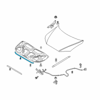 OEM 2011 Hyundai Santa Fe Strip Assembly-Hood Seal Diagram - 86435-0W500