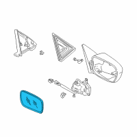 OEM 2000 Honda Accord Mirror Sub-Assembly, Passenger Side (1400) Diagram - 76203-S4K-A41