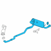 OEM Pontiac Solstice Muffler & Pipe Diagram - 20787685