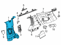 OEM Jeep Grand Cherokee L Panel-C Pillar Diagram - 6XP04SA5AC