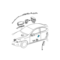 OEM 2010 Lexus IS350 Sensor, Side Air Bag Diagram - 89831-53010