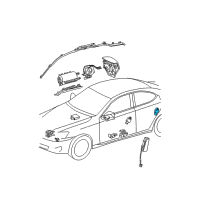 OEM 2014 Lexus IS F Sensor, Side Air Bag Diagram - 89831-53040