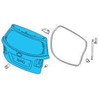 OEM Kia Panel Assembly-Tail Gate Diagram - 737001U000