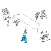 OEM 2022 Toyota Camry Front Transmission Mount Diagram - 12361-F0020