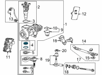 OEM 2018 GMC Sierra 3500 HD Pitman Shaft Upper Seal Diagram - 19256667