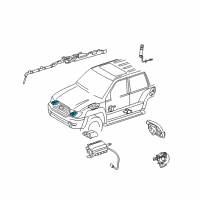 OEM Lexus RX450h Sensor, Air Bag, Front Diagram - 89173-09620