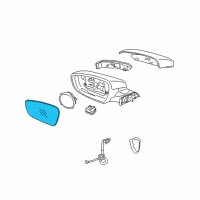 OEM 2015 Kia Forte5 Outside Rear View Mirror & Holder Assembly, Left Diagram - 87611A7050