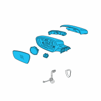 OEM 2017 Kia Forte5 Outside Rear View Mirror Assembly, Right Diagram - 87620B0010