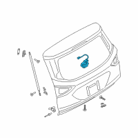 OEM 2014 Ford Escape Latch Diagram - CJ5Z-7843150-A