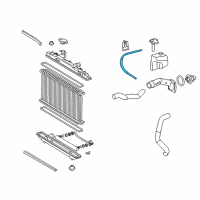 OEM Toyota Camry Overflow Hose Diagram - 16566-0H010