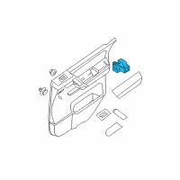 OEM 2014 Nissan Armada Switch Assy-Power Window, Assist Diagram - 25411-ZW01A