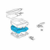 OEM 2007 Lexus LS460 Pad, Front Seat Cushion, LH (For Separate Type) Diagram - 71512-50171