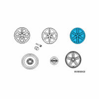 OEM 2008 Nissan 350Z Aluminum Wheel Diagram - D0300-CF44C