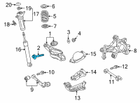 OEM 2022 Toyota Avalon Adjust Bolt Diagram - 48409-06010