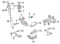 OEM Toyota Prius AWD-e Adjust Cam Nut Diagram - 90178-A0102
