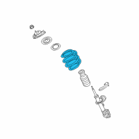 OEM 2017 Jeep Patriot Front Coil Spring Right Diagram - 5105863AD