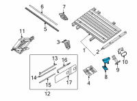 OEM 2022 Nissan Frontier CARRIER ASSY-SPARE TIRE Diagram - 57210-9BU0A